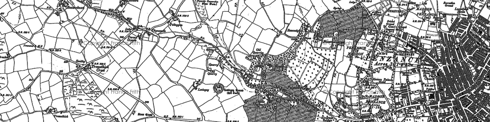 Old map of Castle Horneck in 1906