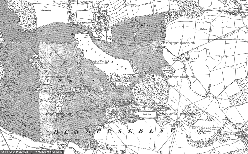 Old Map of Castle Howard, 1889 in 1889