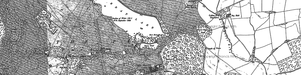 Old map of Castle Howard in 1889