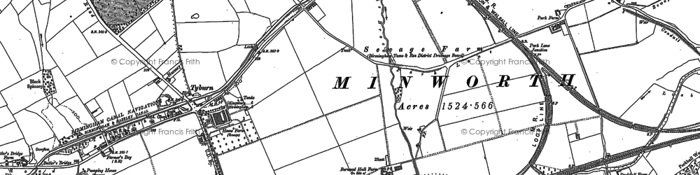 Old map of Tyburn in 1886