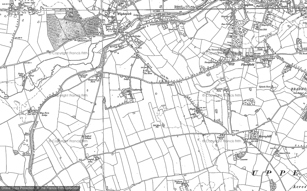 Old Map of Castlecroft, 1885 - 1900 in 1885
