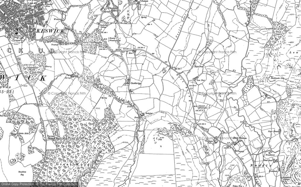 Old Map of Castlerigg, 1898 in 1898
