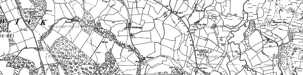 Old map of Brockle Beck in 1898