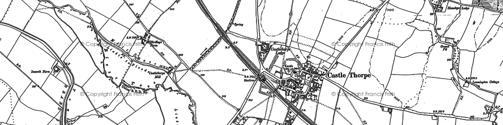 Old map of Castlethorpe in 1898