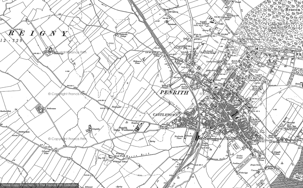 Old Map of Castletown, 1898 - 1923 in 1898