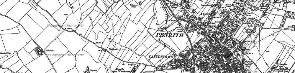 Old map of Castletown in 1898