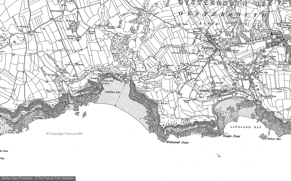 Old Map of Historic Map covering Brandy Cove in 1913