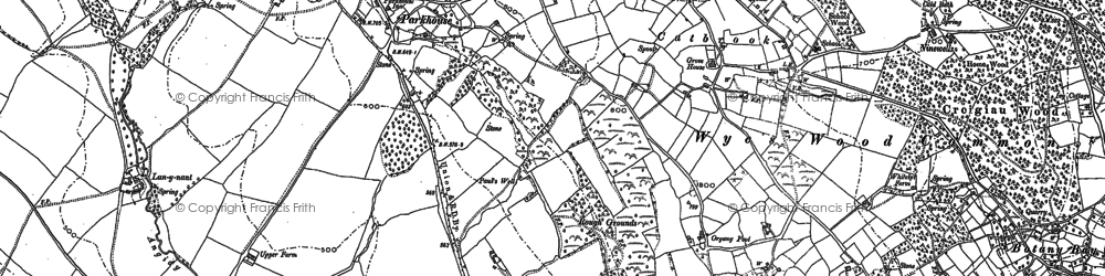 Old map of Catbrook in 1900