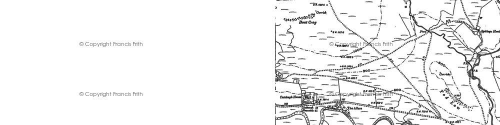Old map of Whitelee in 1896