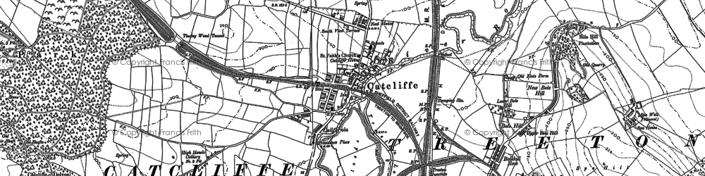 Old map of Catcliffe in 1891