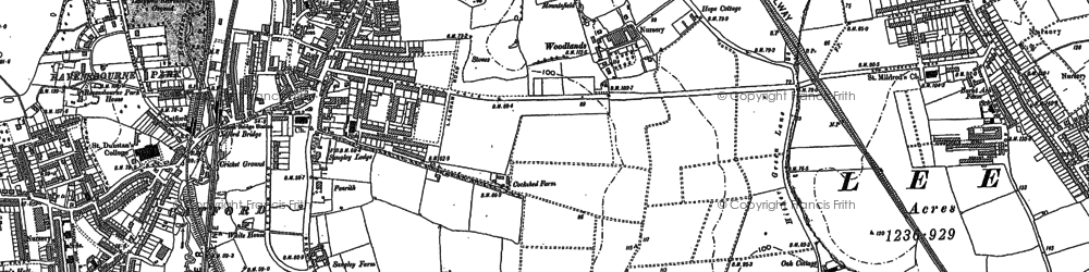 Old map of Hither Green in 1894