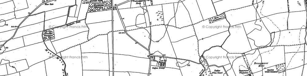 Old map of Bassymoor in 1890