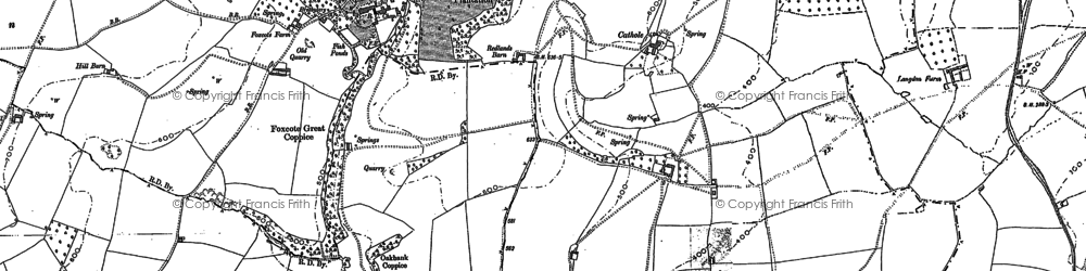 Old map of Compton Scorpion Manor in 1900