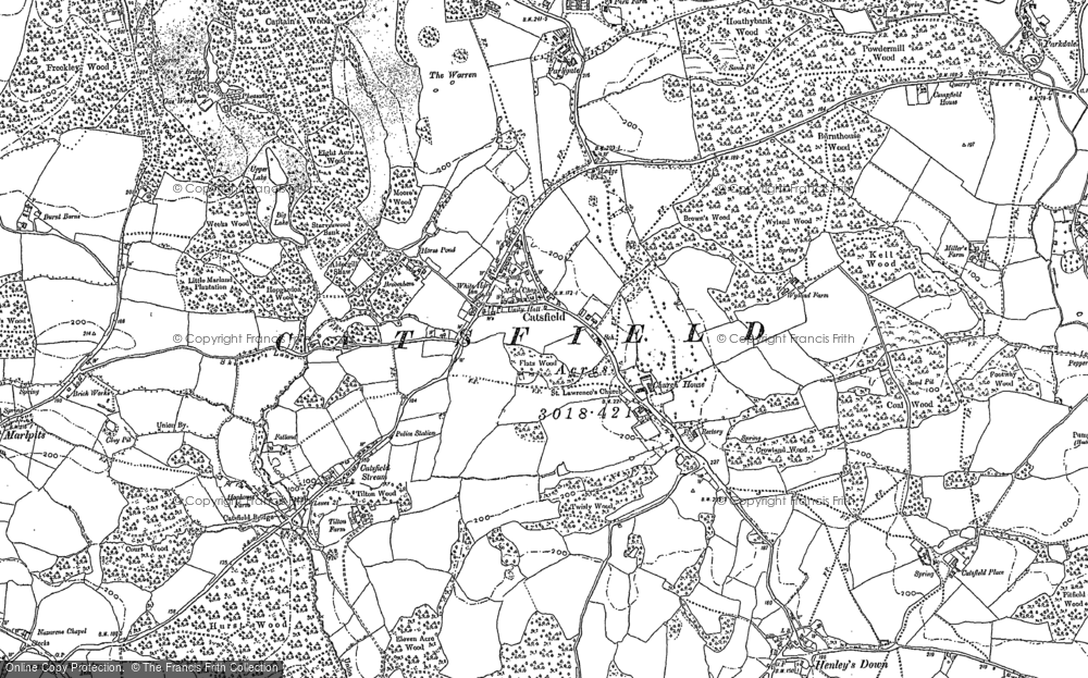 Old Map of Historic Map covering Twisly in 1897