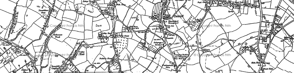 Old map of Upper Catshill in 1883