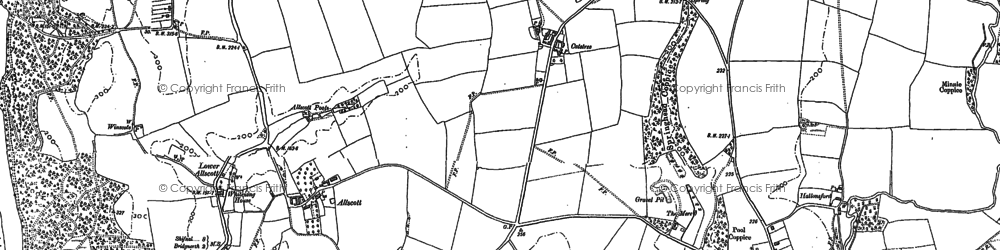Old map of Catstree in 1882