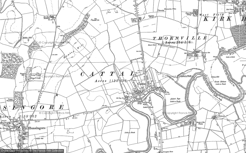 Old Map of Cattal, 1892 in 1892