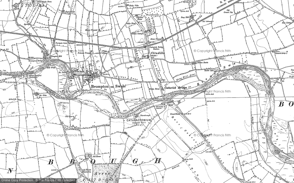 Old Map of Catterick Bridge, 1891 - 1892 in 1891
