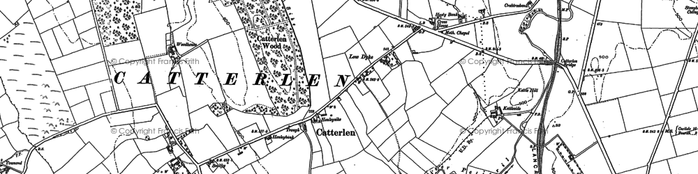 Old map of Catterlen in 1898