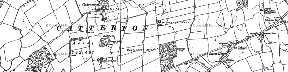 Old map of Catterton in 1891