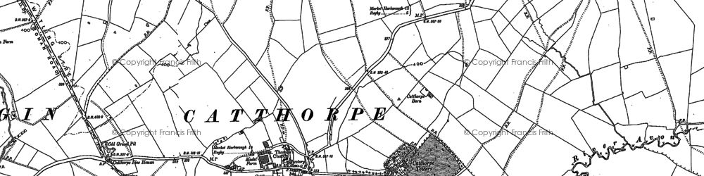Old map of Catthorpe in 1886
