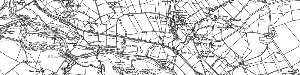 Old map of Catton in 1895