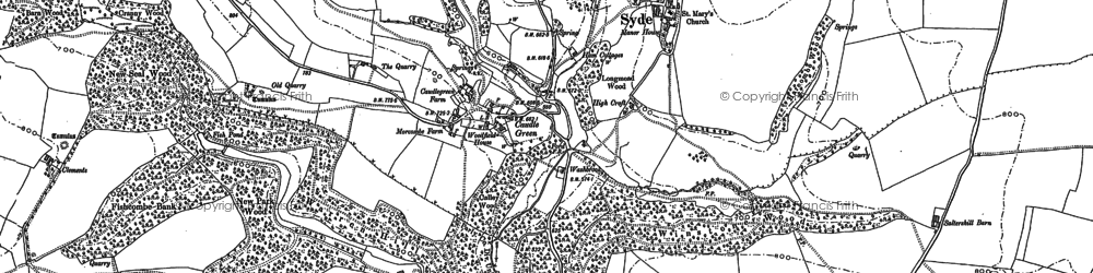 Old map of Caudle Green in 1882