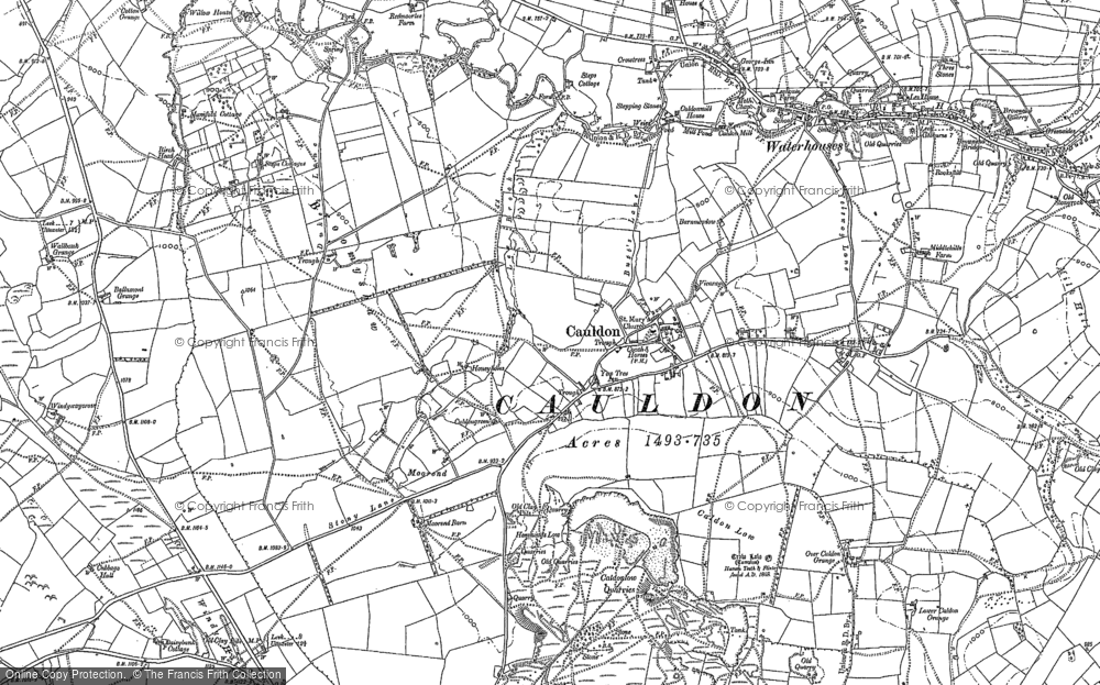 Old Map of Historic Map covering Broomyshaw in 1898