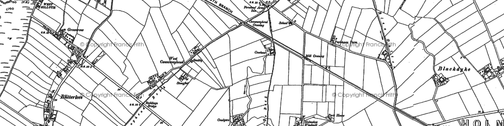 Old map of Causewayhead in 1899