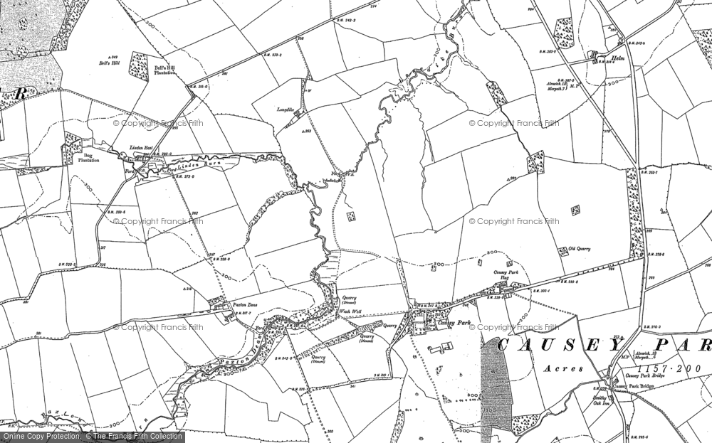 Old Map of Historic Map covering Burgham in 1896