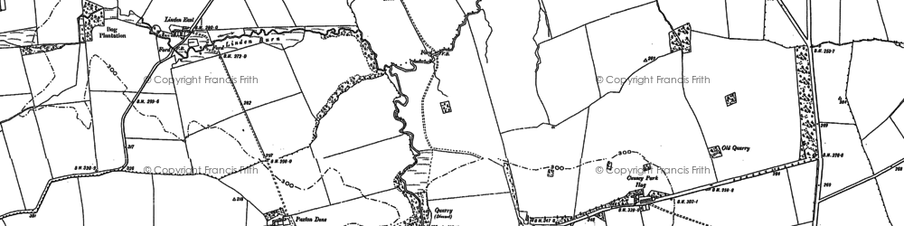 Old map of Burgham in 1896