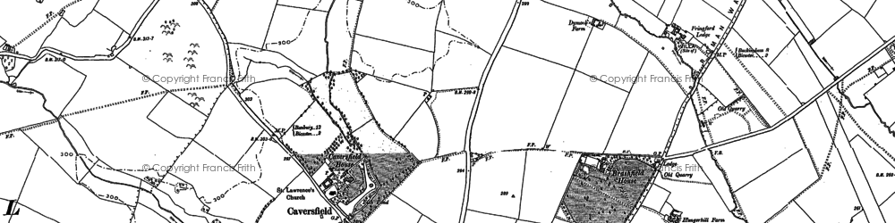 Old map of Caversfield in 1919
