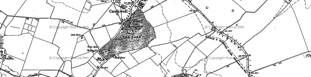 Old map of Cawkwell in 1887