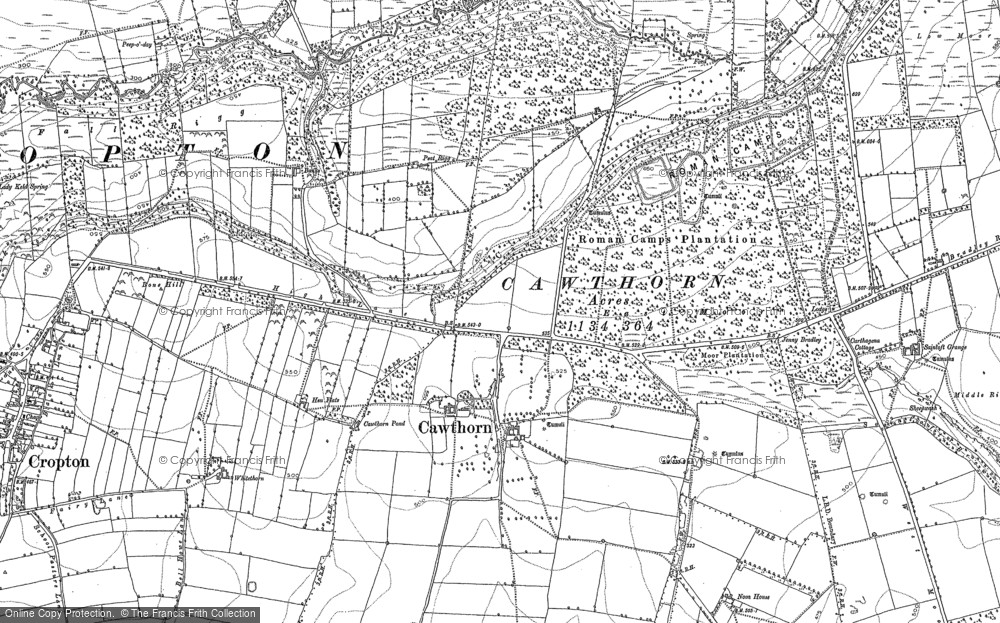 Old Map of Cawthorne, 1891 in 1891
