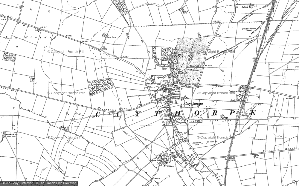 Old Map of Caythorpe, 1886 - 1887 in 1886