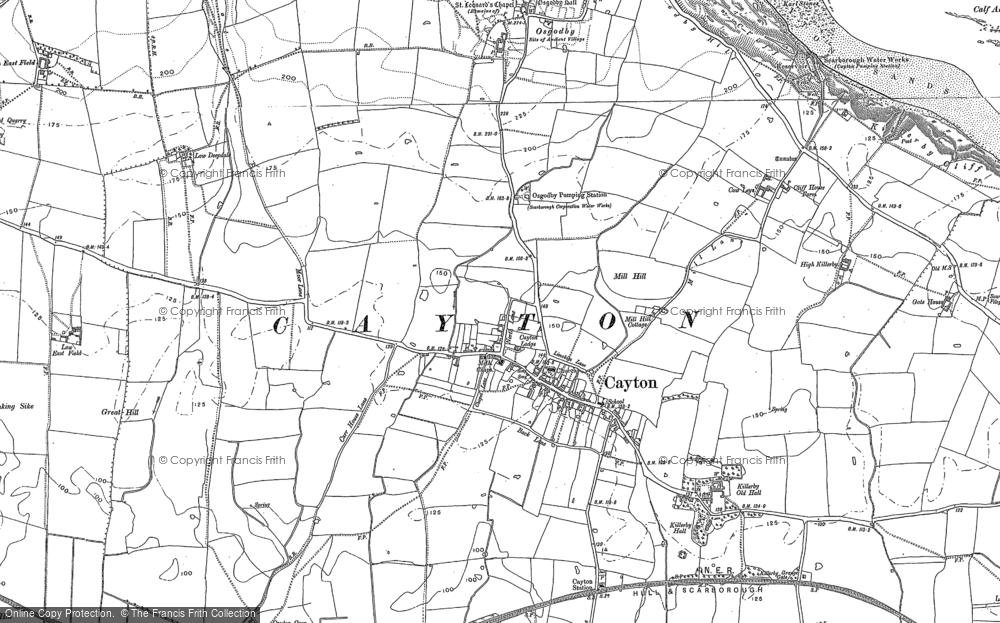 Old Map of Cayton, 1889 - 1910 in 1889