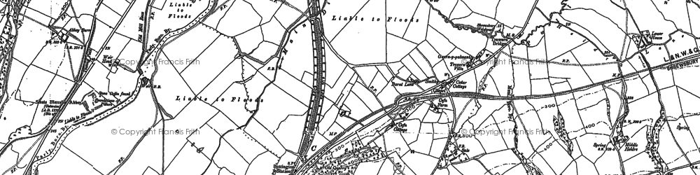 Old map of Cefn in 1884