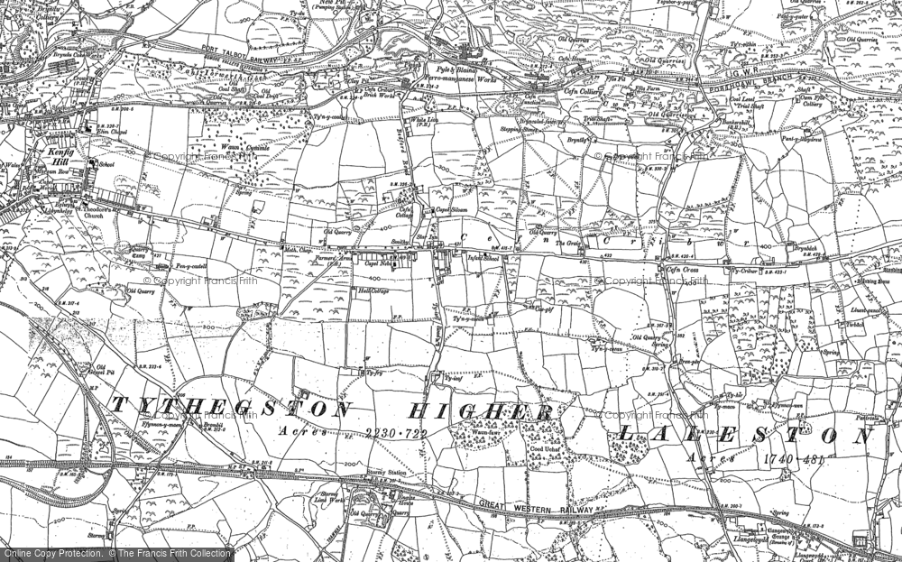 Old Map of Historic Map covering Haregrove in 1897