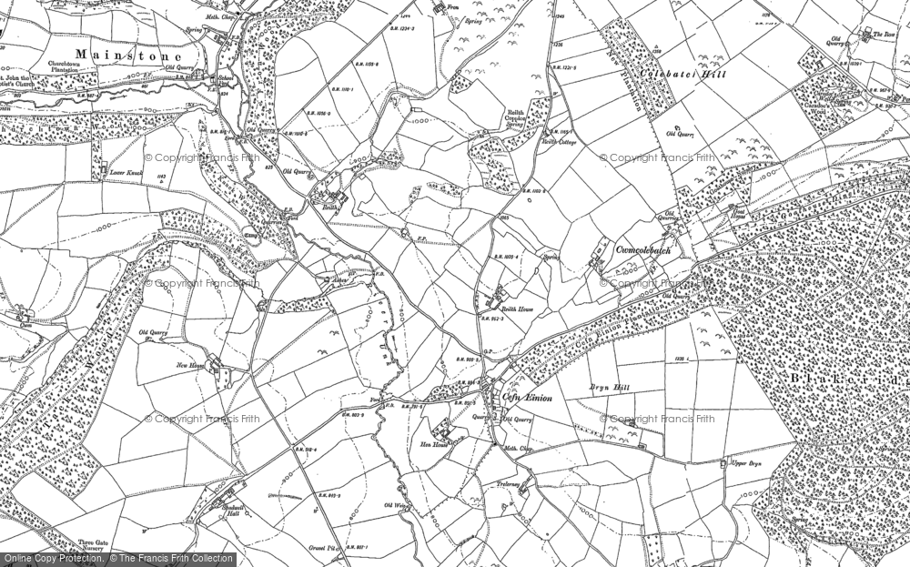Old Map of Cefn Einion, 1883 in 1883