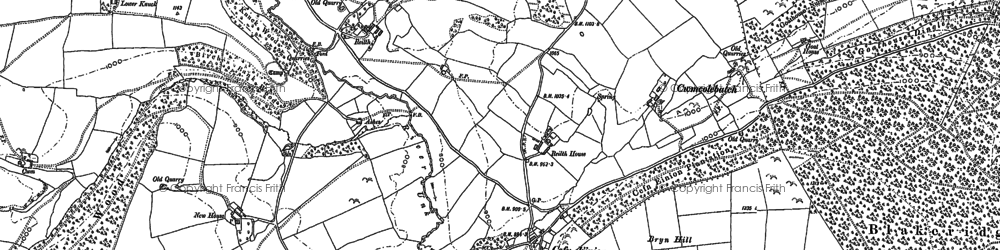 Old map of Cefn Einion in 1883