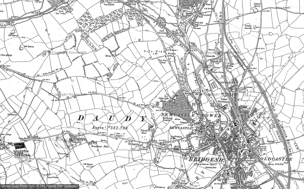 Old Map of Cefn Glas, 1913 - 1914 in 1913