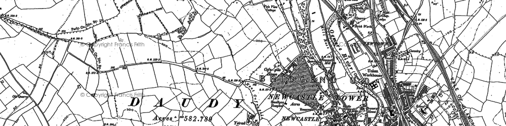 Old map of Cefn Glas in 1913