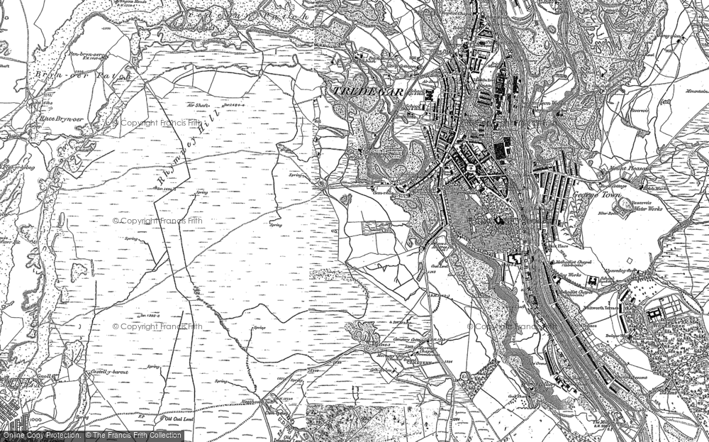 Old Map of Cefn Golau, 1879 - 1915 in 1879