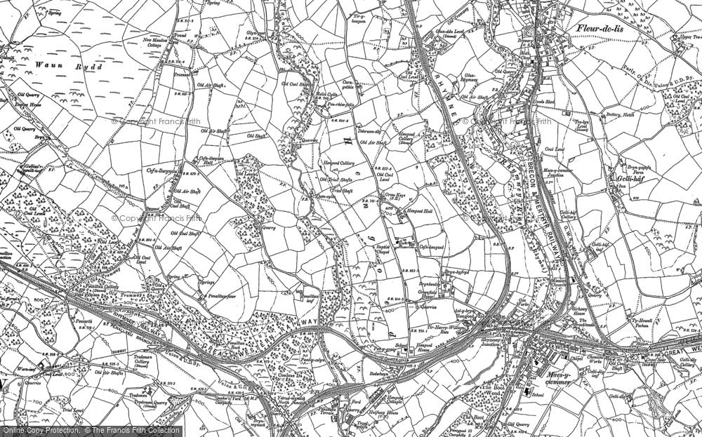 Old Map of Cefn Hengoed, 1898 - 1916 in 1898