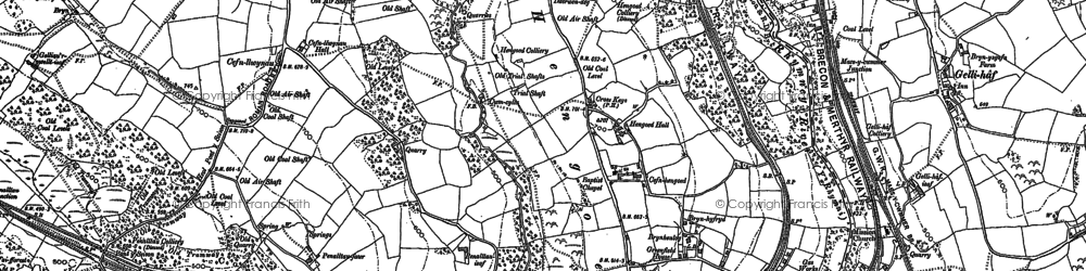 Old map of Cefn Hengoed in 1898