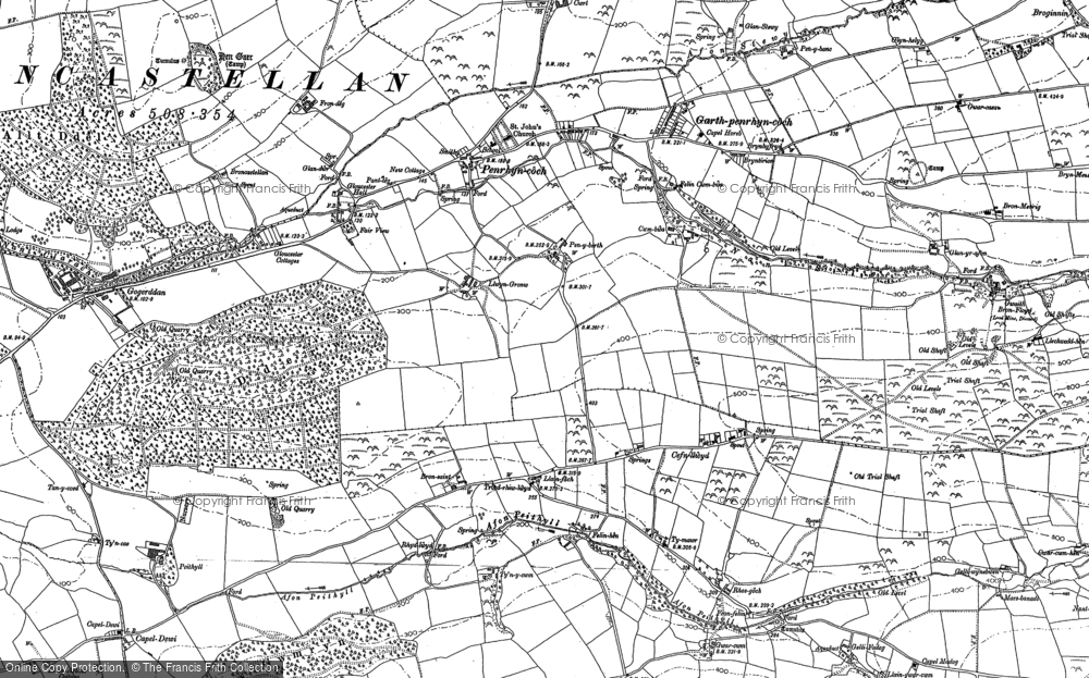 Old Map of Cefn Llwyd, 1886 - 1904 in 1886