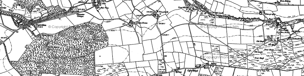 Old map of Cefn Llwyd in 1886
