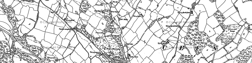 Old map of Cefn Meiriadog in 1898