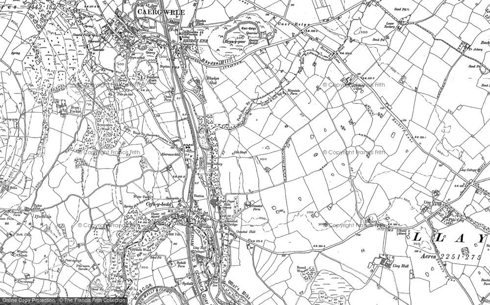 Old Map of Historic Map covering Sydallt in 1909