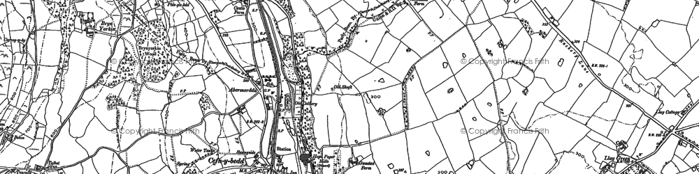 Old map of Cefn-y-bedd in 1909